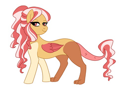 Size: 900x643 | Tagged: safe, artist:cascayd, oc, oc only, draconequus, hybrid, draconequus oc, interspecies offspring, offspring, parent:discord, parent:fluttershy, parents:discoshy, solo