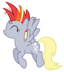 Size: 7000x7800 | Tagged: safe, artist:tardifice, derpy hooves, pegasus, pony, g4, it isn't the mane thing about you, absurd resolution, derpunk, eyes closed, female, mare, profile, simple background, smiling, solo, spread wings, transparent background, vector, wings