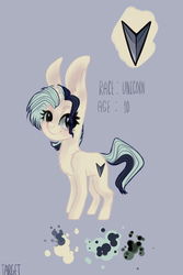 Size: 1000x1500 | Tagged: safe, artist:rinioshi, oc, oc only, pony, unicorn, chest fluff, female, mare, reference sheet, smiling, solo