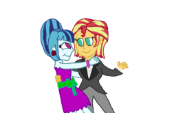 Size: 1101x725 | Tagged: safe, artist:bigpurplemuppet99, sonata dusk, sunset shimmer, equestria girls, g4, dancing, female, lesbian, ship:sunata, shipping