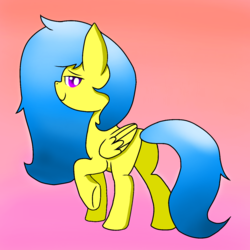 Size: 1200x1200 | Tagged: safe, artist:cappie, oc, oc only, oc:singery anne, pony, female, mare, raised hoof, simple background, solo