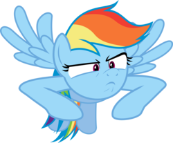 Size: 5997x4973 | Tagged: safe, artist:dusk2k, rainbow dash, pegasus, pony, g4, rarity investigates, absurd resolution, female, mare, rainbow dash is best facemaker, simple background, solo, spread wings, transparent background, vector, wings