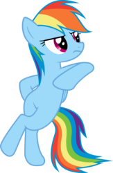 Size: 3920x6000 | Tagged: safe, artist:dusk2k, rainbow dash, pegasus, pony, g4, rarity investigates, absurd resolution, bipedal, female, folded wings, mare, simple background, solo, standing up, transparent background, vector