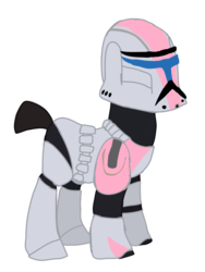Size: 768x1024 | Tagged: safe, oc, oc only, oc:lieutenant pink, pony, clone trooper, clone wars, fan made, female, republic commando, star wars