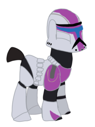 Size: 768x1024 | Tagged: safe, oc, oc only, oc:private purple, pony, clone trooper, clone wars, fan made, republic commando, star wars