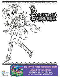 Size: 800x1035 | Tagged: safe, fluttershy, equestria girls, g4, my little pony equestria girls: legend of everfree, official, boots, crystal guardian, crystal wings, female, high heel boots, ponied up, printable, shoes, solo