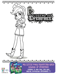 Size: 800x1035 | Tagged: safe, applejack, equestria girls, g4, my little pony equestria girls: legend of everfree, official, female, printable, solo