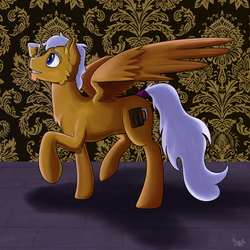 Size: 3000x3000 | Tagged: safe, artist:ruirik, oc, oc only, oc:perfect pour, pegasus, pony, alcohol, beer, glass, high res, male, solo, tail wrap