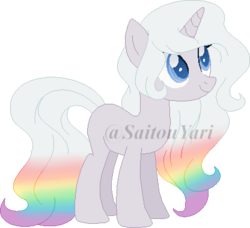 Size: 416x380 | Tagged: safe, artist:t-aroutachiikun, oc, oc only, pony, unicorn, female, mare, simple background, solo, transparent background, watermark