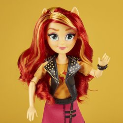 Size: 1500x1500 | Tagged: safe, sunset shimmer, equestria girls, g4, my little pony equestria girls: better together, clothes, doll, eye, eyes, female, hair, irl, jacket, leather jacket, merchandise, photo, skirt, toy