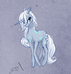 Size: 920x959 | Tagged: safe, artist:opalacorn, oc, oc only, oc:moonbow, pony, unicorn, body markings, cloven hooves, coat markings, cute, female, gray background, mare, simple background, solo, swirly markings