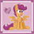 Size: 2800x2800 | Tagged: safe, artist:pink-pone, scootaloo, pegasus, pony, g4, chest fluff, female, filly, heart, high res, silly, silly pony, sitting, solo, tongue out