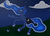 Size: 1575x1149 | Tagged: safe, artist:chagold, princess luna, g4, cloud, female, night, solo, stars