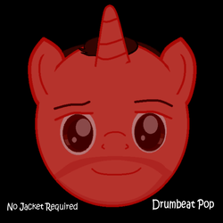 Size: 1200x1200 | Tagged: safe, artist:grapefruitface1, oc, oc only, oc:drumbeat pop, pony, album cover, face, facial hair, parody, phil collins, ponified, ponified album cover, show accurate, smiling, solo