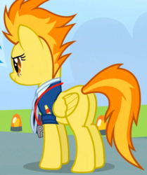 Size: 677x808 | Tagged: safe, screencap, spitfire, g4, wonderbolts academy, butt, cropped, female, plot, solo