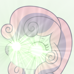 Size: 3000x3000 | Tagged: safe, edit, sweetie belle, equestria girls, g4, female, glowing eyes, glowing eyes meme, high res, meme, simple background, solo, stare, sweetie belle's stare, thot begone, transparent background