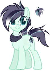 Size: 470x664 | Tagged: safe, artist:marielle5breda, oc, oc only, earth pony, pony, female, mare, neckerchief, offspring, parent:coloratura, parent:double diamond, simple background, solo, transparent background