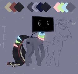 Size: 2100x2000 | Tagged: safe, artist:rinioshi, oc, oc only, pony, robot, high res, monitor, reference sheet, solo