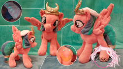 Size: 3840x2160 | Tagged: safe, artist:dixierarity, somnambula, pegasus, pony, g4, commission, female, handmade, high res, irl, mare, photo, plushie