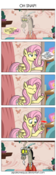 Size: 1675x5200 | Tagged: safe, artist:zsparkonequus, discord, fluttershy, pony, discordant harmony, g4, too many pinkie pies, comic, fading, fingers, hand, suddenly hands