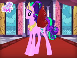 Size: 640x480 | Tagged: safe, artist:user15432, starlight glimmer, fairy, fairy pony, pony, unicorn, g4, crown, fairy princess, fairy wings, flash game, gamekidgame, hasbro, hasbro studios, jewelry, peytral, princess starlight glimmer, red wings, regalia, solo, wings