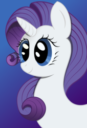 Size: 2242x3301 | Tagged: safe, artist:mfg637, rarity, pony, unicorn, g4, bust, digital art, female, gradient background, high res, mare, portrait, solo, vector