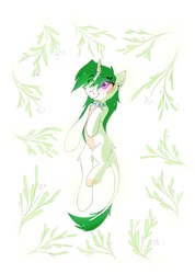 Size: 767x1080 | Tagged: safe, artist:sugarstar, oc, oc only, oc:sugarstar, collar, ear piercing, female, horn, jewelry, mare, piercing, simple background, smiling, solo