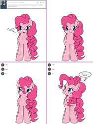 Size: 1204x1604 | Tagged: safe, artist:dekomaru, pinkie pie, earth pony, pony, tumblr:ask twixie, g4, ask, female, l.a. noire, mare, simple background, solo, tumblr, white background