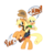 Size: 1780x1834 | Tagged: safe, artist:thebirdiebin, applejack, earth pony, human, pony, g4, bridle, female, human ponidox, humanized, humans riding ponies, mare, rearing, reins, riding, saddle, self ponidox, simple background, stirrups, tack, transparent background, yeehaw