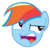 Size: 7300x7000 | Tagged: safe, artist:tardifice, rainbow dash, pony, campfire tales, g4, absurd resolution, female, mare, multicolored hair, open mouth, simple background, solo, transparent background, vector