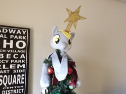 Size: 3264x2448 | Tagged: safe, artist:cyber-murph, derpy hooves, a hearth's warming tail, g4, catasterism, christmas, christmas tree, derpy star, high res, holiday, irl, photo, photography, tree