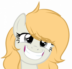 Size: 400x385 | Tagged: safe, artist:benadrylz, oc, oc only, oc:sophie hoofington, bust, cute, female, mare, simple background, smiling, transparent background