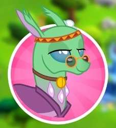 Size: 236x260 | Tagged: safe, gameloft, tymbal, changedling, changeling, g4, to change a changeling, changeling counselor, hippie, hippieling