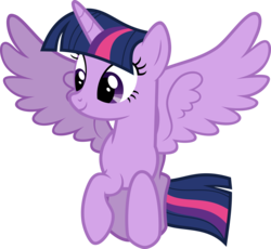 Size: 9227x8488 | Tagged: safe, artist:decprincess, twilight sparkle, alicorn, pony, g4, testing testing 1-2-3, .svg available, absurd resolution, female, flying, happy, mare, simple background, smiling, solo, spread wings, transparent background, twilight sparkle (alicorn), vector, wings