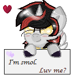 Size: 150x150 | Tagged: safe, artist:patty-chickens, oc, oc only, oc:eclipse, alicorn, pony, alicorn oc, animated, cute, heart, pixel art, sign, simple background, smol, solo, transparent background