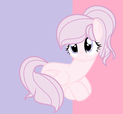 Size: 524x484 | Tagged: safe, artist:rose-moonlightowo, oc, oc only, unnamed oc, pegasus, pony, g4, female, mane six opening poses, mare, parent:fluttershy, parent:starlight glimmer, parents:glimmershy, prone, solo