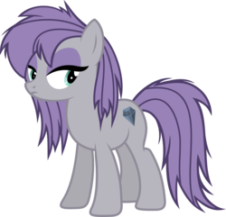 Size: 6000x5776 | Tagged: safe, artist:slb94, maud pie, earth pony, pony, g4, 80s, absurd resolution, alternate hairstyle, female, frown, lidded eyes, messy mane, missing accessory, simple background, solo, transparent background, vector
