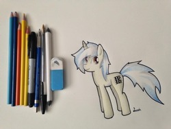 Size: 960x720 | Tagged: safe, artist:marble-soda, oc, oc only, pony, unicorn, irl, photo, simple background, solo