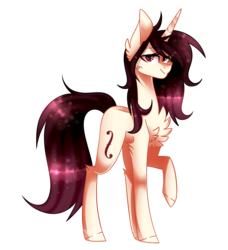 Size: 2142x2352 | Tagged: safe, artist:huirou, oc, oc only, pony, unicorn, female, high res, mare, raised hoof, simple background, solo, transparent background