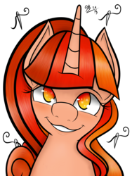 Size: 1600x2133 | Tagged: safe, artist:cosmicchrissy, oc, oc only, oc:starry flame, pony, unicorn, bust, female, grin, mare, portrait, simple background, smiling, solo, transparent background