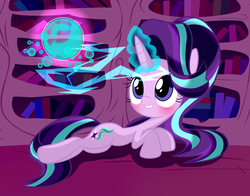 Size: 5045x3946 | Tagged: safe, artist:lovehtf421, starlight glimmer, pony, g4, absurd resolution, female, glowing horn, horn, magic, solo