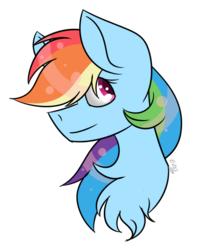 Size: 445x529 | Tagged: safe, artist:chipthedoritoqueen, rainbow dash, pony, g4, bust, chest fluff, female, portrait, simple background, solo, transparent background