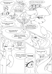 Size: 3490x4967 | Tagged: safe, artist:longinius, king sombra, princess celestia, queen chrysalis, twilight sparkle, alicorn, changeling, pony, unicorn, comic:the best night ever, g4, absurd resolution, comic, dialogue, feels, female, lesbian, ship:twilestia, shipping, twilight sparkle (alicorn)