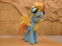 Size: 4048x3036 | Tagged: safe, photographer:captaincakewalk, spitfire, pony, g4, female, funko, high res, skyrim, solo, the elder scrolls, toy, wonderbolts