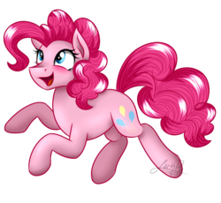 Size: 1250x1150 | Tagged: safe, artist:jack-pie, pinkie pie, earth pony, pony, g4, female, happy, open mouth, raised hoof, raised leg, simple background, smiling, solo, transparent background