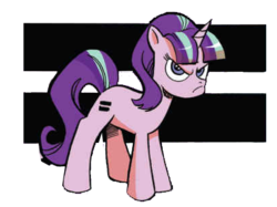 Size: 409x306 | Tagged: safe, idw, starlight glimmer, pony, g4, angry, comic, cropped, equal cutie mark, evil, female, glare, scowl, simple background, solo, transparent background