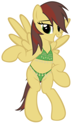 Size: 5000x7930 | Tagged: safe, artist:hunterz263, oc, oc only, oc:life spark, pegasus, pony, absurd resolution, bipedal, bra, bra on pony, clothes, female, panties, simple background, solo, transparent background, underwear