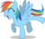 Size: 4000x3523 | Tagged: safe, artist:ramseybrony17, artist:takua770, edit, vector edit, rainbow dash, pegasus, pony, g4, ^^, eyes closed, female, high res, open mouth, simple background, solo, transparent background, vector