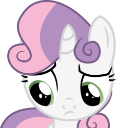 Size: 10614x11722 | Tagged: safe, artist:cyanlightning, sweetie belle, pony, for whom the sweetie belle toils, g4, .svg available, absurd resolution, female, looking down, sad, simple background, solo, transparent background, vector