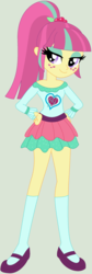 Size: 908x2696 | Tagged: safe, artist:ra1nb0wk1tty, sour sweet, equestria girls, g4, alternate clothes, clothes, cute, female, mary janes, ponytail, shoes, skirt, socks, solo